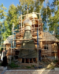 Правящий архиерей освятил шатер и купол с крестом храма для мужской монашеской общины
