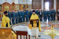 В кафедральном соборе Хабаровска прошел молебен для сотрудников МЧС