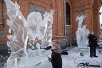Первый Дальневосточный православный конкурс ледовой скульптуры «Рождественские узоры Амура» завершился в Хабаровске