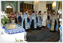 Богослужение в престольный праздник Градо-Хабаровского собора Успения Божией Матери (28 августа 2008 года)