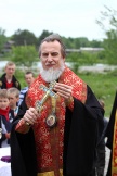 Освящение места строительства будущего храма в пос.Корфовский. 1 июня 2011г.