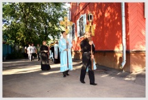 Погребение Пресвятой Богородицы в соборе Рождества Христова г. Хабаровск (29 августа 2007 года)