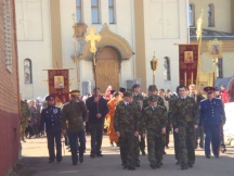 Закладка часовни св. Георгия Победоносца в Нерюнгри (8 мая 2010 года)